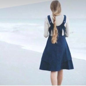 Anthropologie Meadow Rue Blue Cotton/Linen Jumper